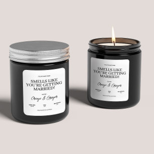 Adesivo Quadrado Presente de Vela de Casamento de Noivado Personali