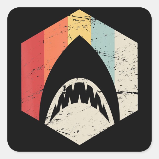 Adesivo Quadrado Presente do Michigan Livre de Tubarão excelente La (Frente)