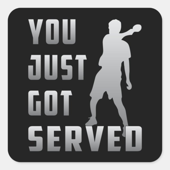 Adesivo Quadrado Presente engraçado do reprodutor de pino do pino d (Frente)