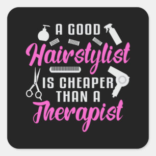 Adesivo Quadrado Presente Hair Stylist