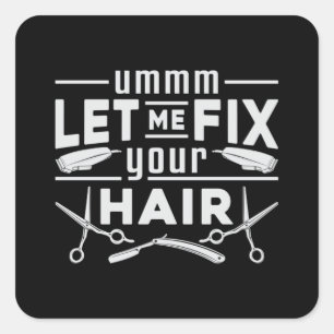 Adesivo Quadrado Presente Hair Stylist