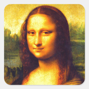 Adesivo Quadrado presente Mona Lisa