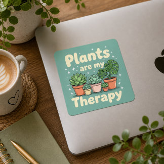 Adesivo Quadrado Presente Perfeito para Amantes de Jardim e Plantas