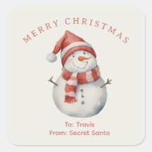 Presente personalizado de Natal com aquarela de bo