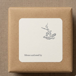Adesivo Quadrado Presente Personalizado para Introvertido Arte Mini