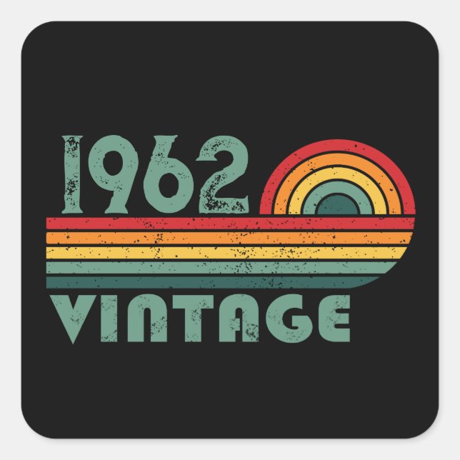 Adesivo Quadrado Presentes de aniversário personalizados (Frente)