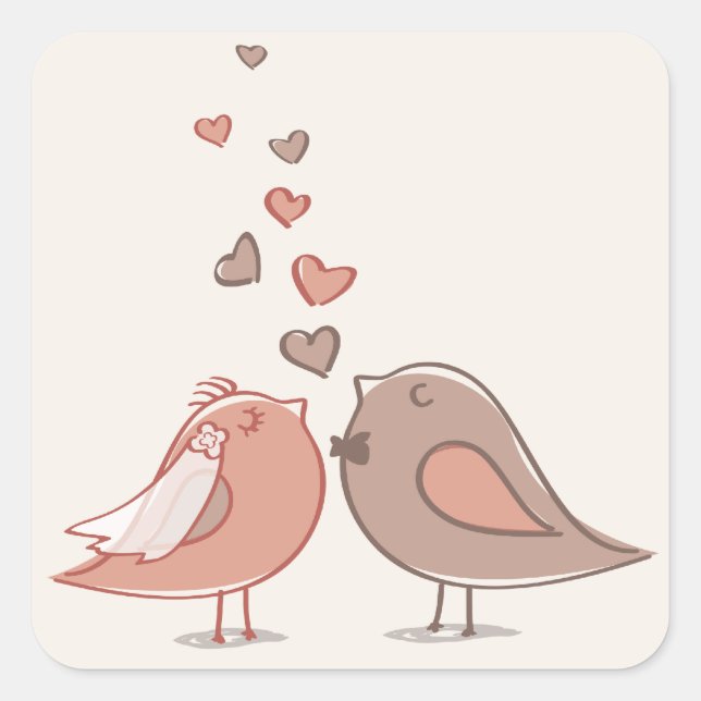 Adesivo Quadrado Presentes de noivas e de noivos (Frente)