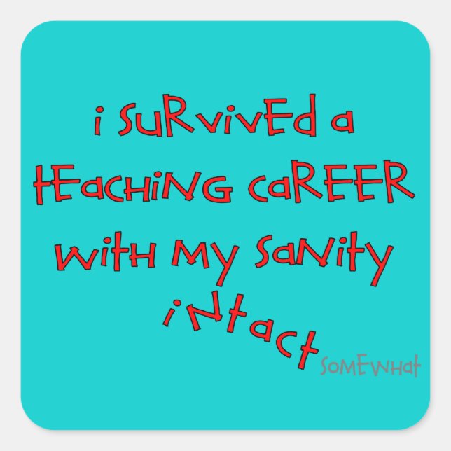 Adesivo Quadrado Presentes De Professores Aposentados, Ditos Hilári (Frente)