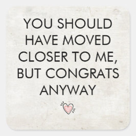 Adesivo Quadrado Presentes Engraçados De Aquecimento Doméstico E Mo