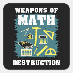 Adesivo Quadrado Presentes Engraçados em Matemática