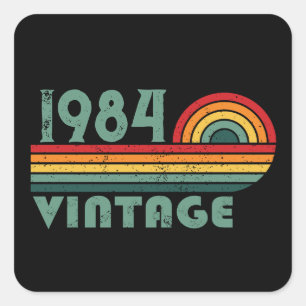 Adesivo Quadrado Presentes personalizados de aniversário de 40 anos