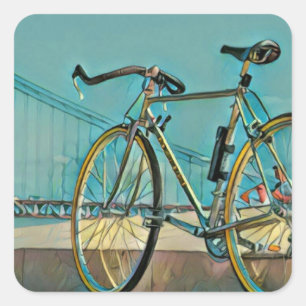 Adesivo Quadrado Presentes únicos para motociclistas