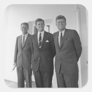 Adesivo Quadrado Presidente americano John Kennedy e irmãos, Camelo