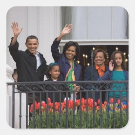 Adesivo Quadrado Presidente Barack Obama e Família
