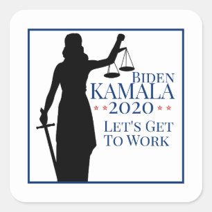 Adesivo Quadrado Presidente Biden Harris inicia eleição para 2020