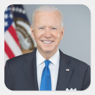 Adesivo Quadrado Presidente Joe Biden White House Retrato