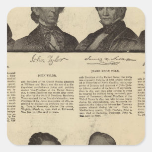 Adesivo Quadrado Presidentes E.U., autógrafos, biografias