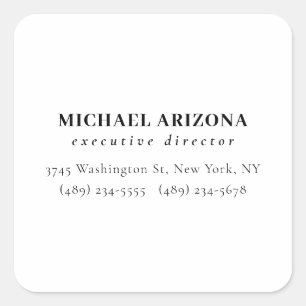 Adesivo Quadrado Preto Branco Minimalista Simples Plano