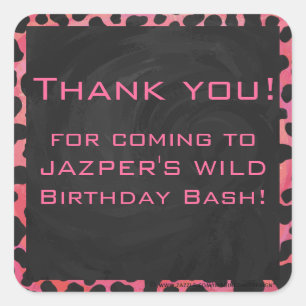 Adesivo Quadrado Preto Dalmatian e vermelho do monograma