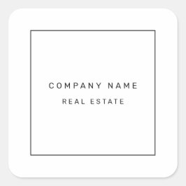 Adesivo Quadrado Preto e Branco do Imobiliário Minimalista Moderno