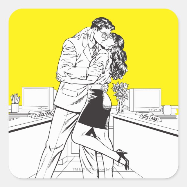 Adesivo Quadrado Preto-Super-Homem e Branco 5 (Frente)