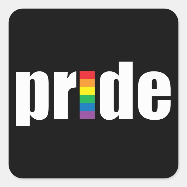 Adesivo Quadrado Pride Sticker (Frente)