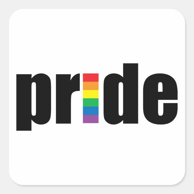 Adesivo Quadrado Pride Sticker (Frente)