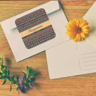 Adesivo Quadrado Primário do Sudoeste, personalizado