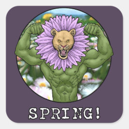 Adesivo Quadrado Primavera Beast