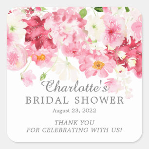 Adesivo Quadrado Primavera Blossomo Chá de panela Floral