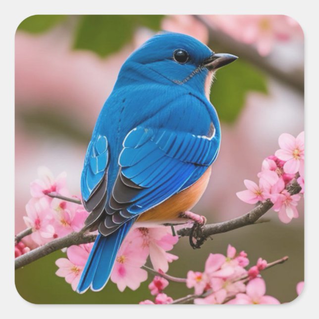 Adesivo Quadrado Primavera Bluebird (Frente)