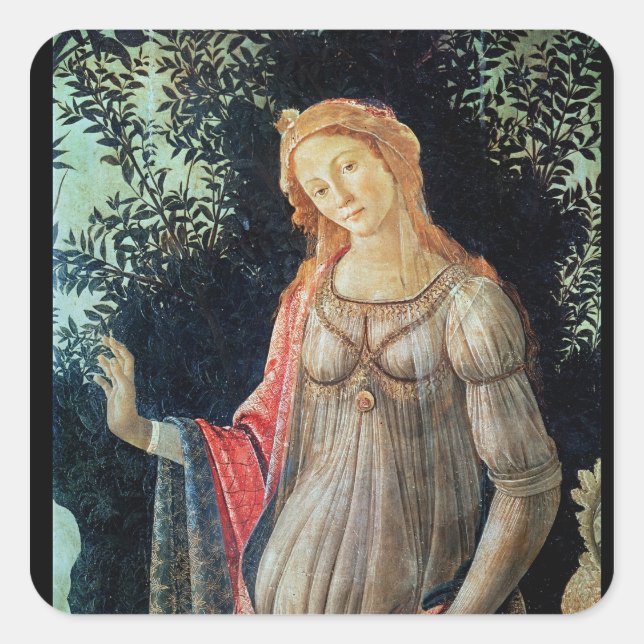 Adesivo Quadrado Primavera, detalhe de Vênus, c.1478 (Frente)