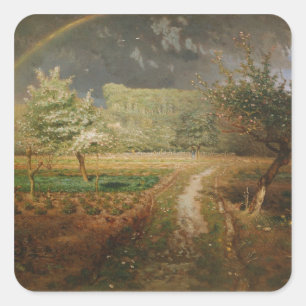 Adesivo Quadrado Primavera em Barbizon, 1868-73