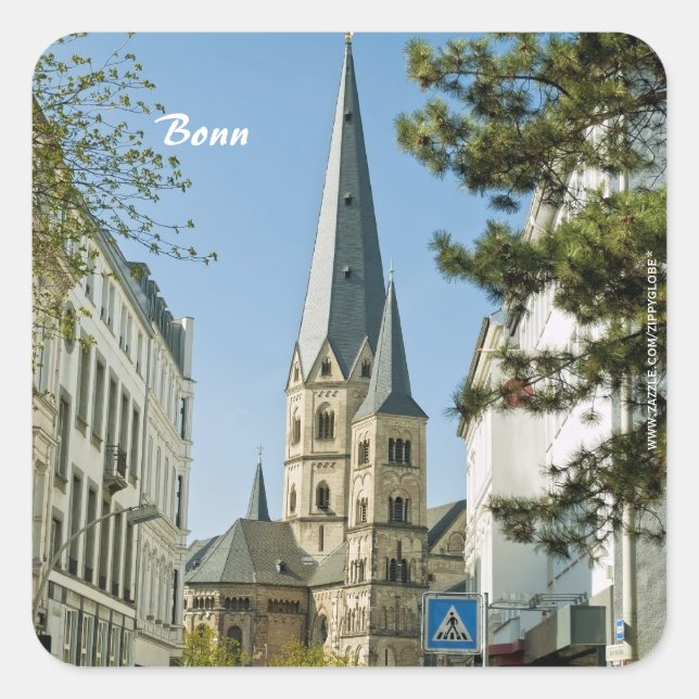 Adesivo Quadrado Primavera em Bonn (Frente)