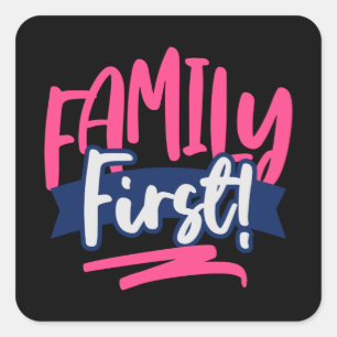 Adesivo Quadrado Primeira família