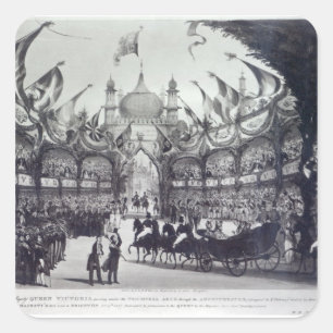 Adesivo Quadrado Primeira visita da Rainha Vitória a Brighton