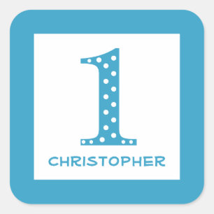 Adesivo Quadrado Primeiro aniversario