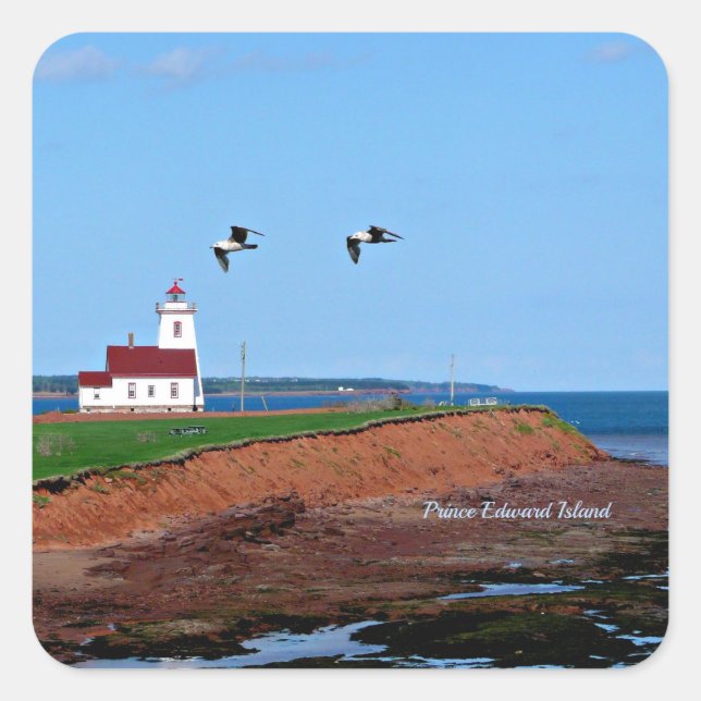 Adesivo Quadrado Prince Edward Island Lighthouse (Frente)
