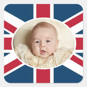Adesivo Quadrado Prince George - William & Kate