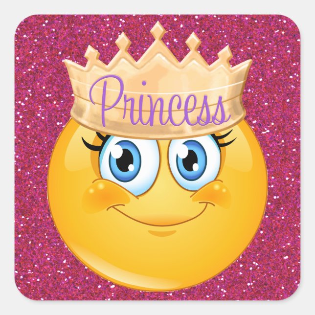 Adesivo Quadrado Princesa Face Sticker - SRF (Frente)