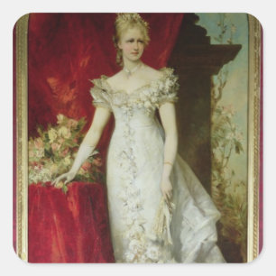 Adesivo Quadrado Princesa Herdeira Stephanie da Bélgica