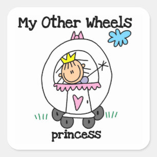 Adesivo Quadrado Princesa Outras Rodas
