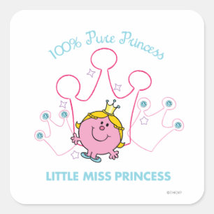 Adesivo Quadrado Princesa pura de 100% - senhorita pequena princesa