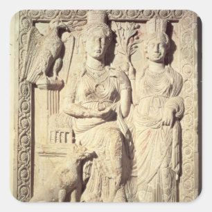 Adesivo Quadrado Princesa Zenobia e um companheiro fêmea