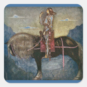 Adesivo Quadrado Príncipe com pássaro