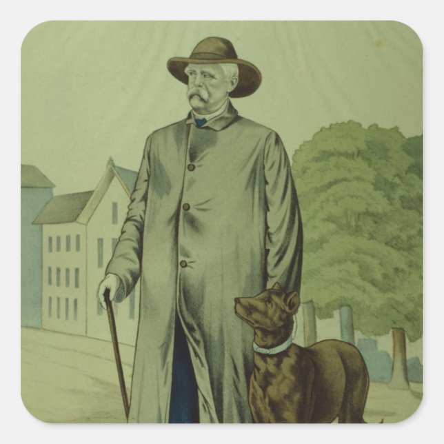 Adesivo Quadrado Príncipe Otto von Bismarck em Friedrichsruh (Frente)