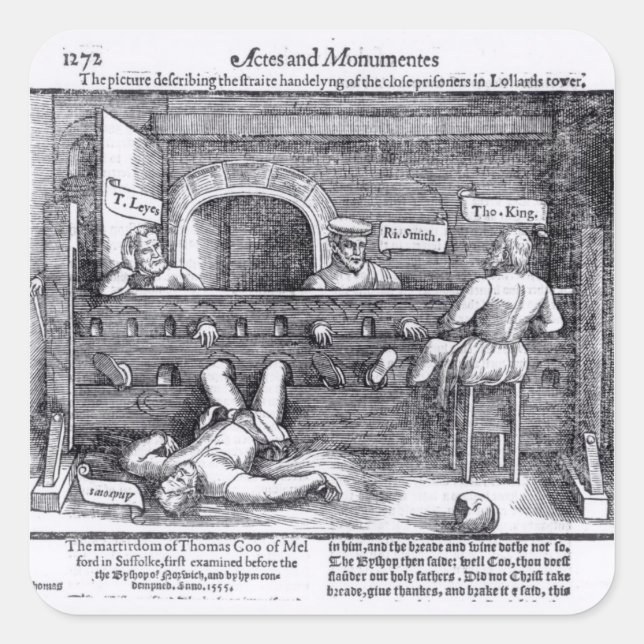 Adesivo Quadrado Prisioneiros na torre do Lollards (Frente)