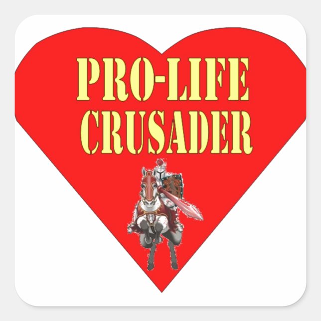 ADESIVO QUADRADO PRO LIFE CRUSADER (Frente)