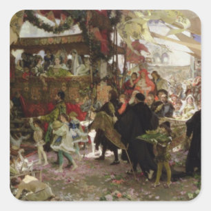 Adesivo Quadrado Procissão Batismal do Príncipe Juan em Sevilha