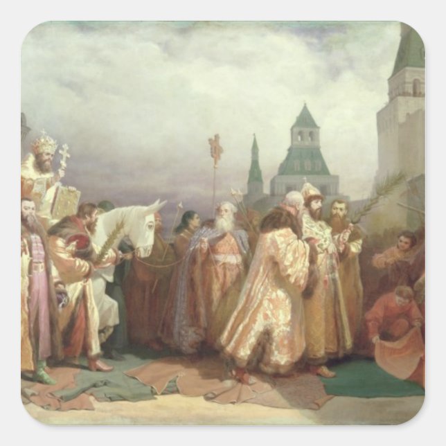 Adesivo Quadrado Procissão de Domingo de Palma (Frente)